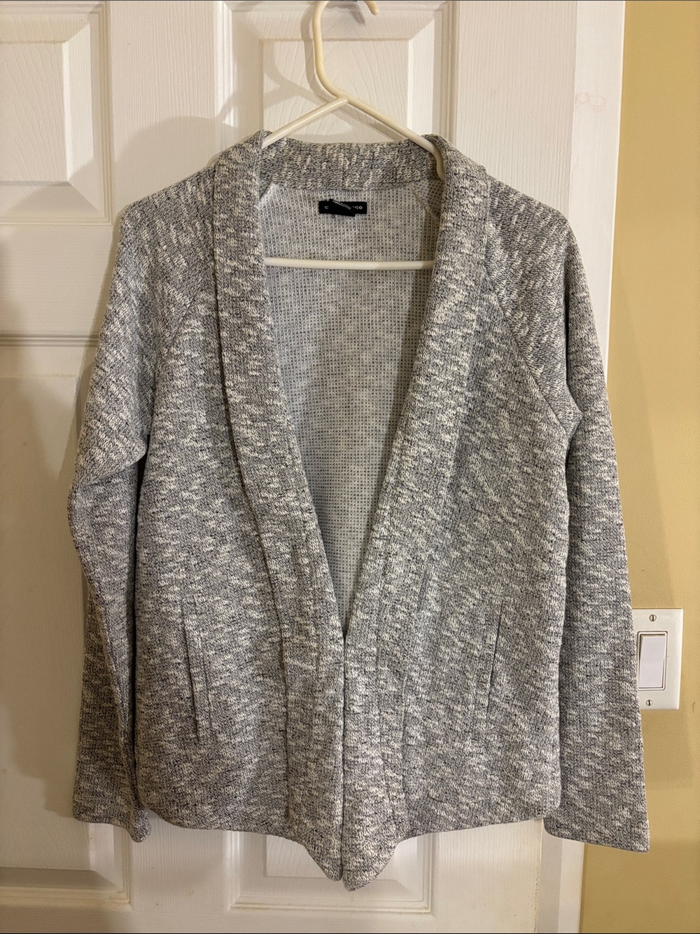 Club Monaco Gray Marled Open-Front Cardigan M